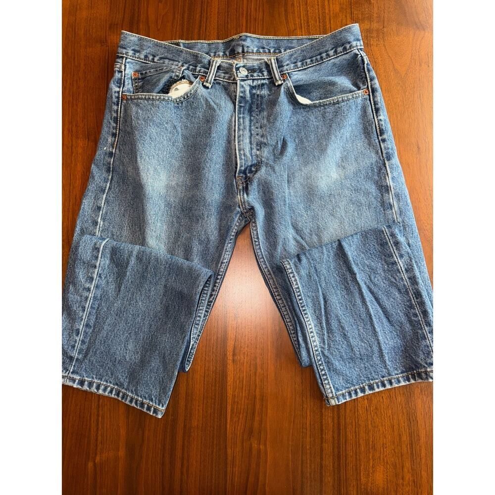 Levi's 505 Men's Regular Fit Straight Leg Jeans Medium Wash - Size 36x30